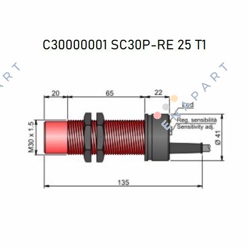 SC30P-RE25 T1 Capteur capacitif