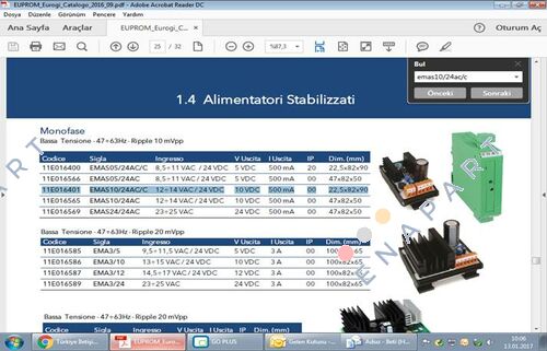 11E016401 / EMAS10 / 24AC / C alimentations stabilisées