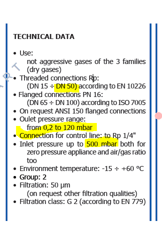 AG/RC DN50 (AG50)  Régulateur de pression égale