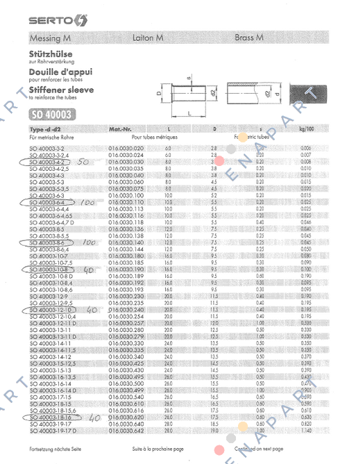 SO 40003-18-16 (016.0030.620)  Stützhüls à